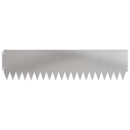 Lawn Edging 20 pcs 103 x 25 cm Steel Silver