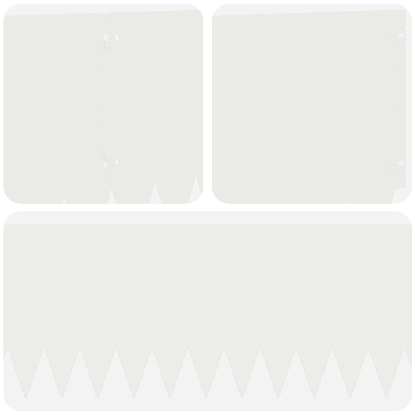 Lawn Edging 10 pcs 103 x 30 cm Steel White