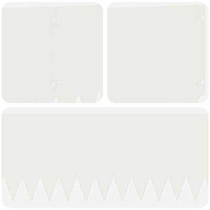 Lawn Edging 10 pcs 103 x 30 cm Steel White