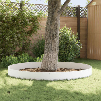 Lawn Edging 20 pcs 103 x 30 cm Steel White