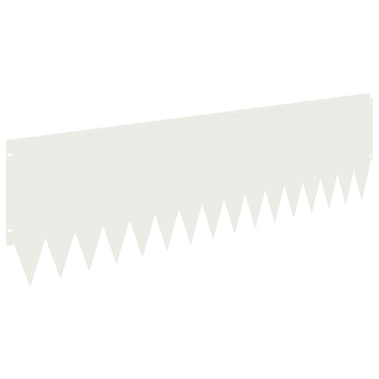 Lawn Edging 20 pcs 103 x 30 cm Steel White