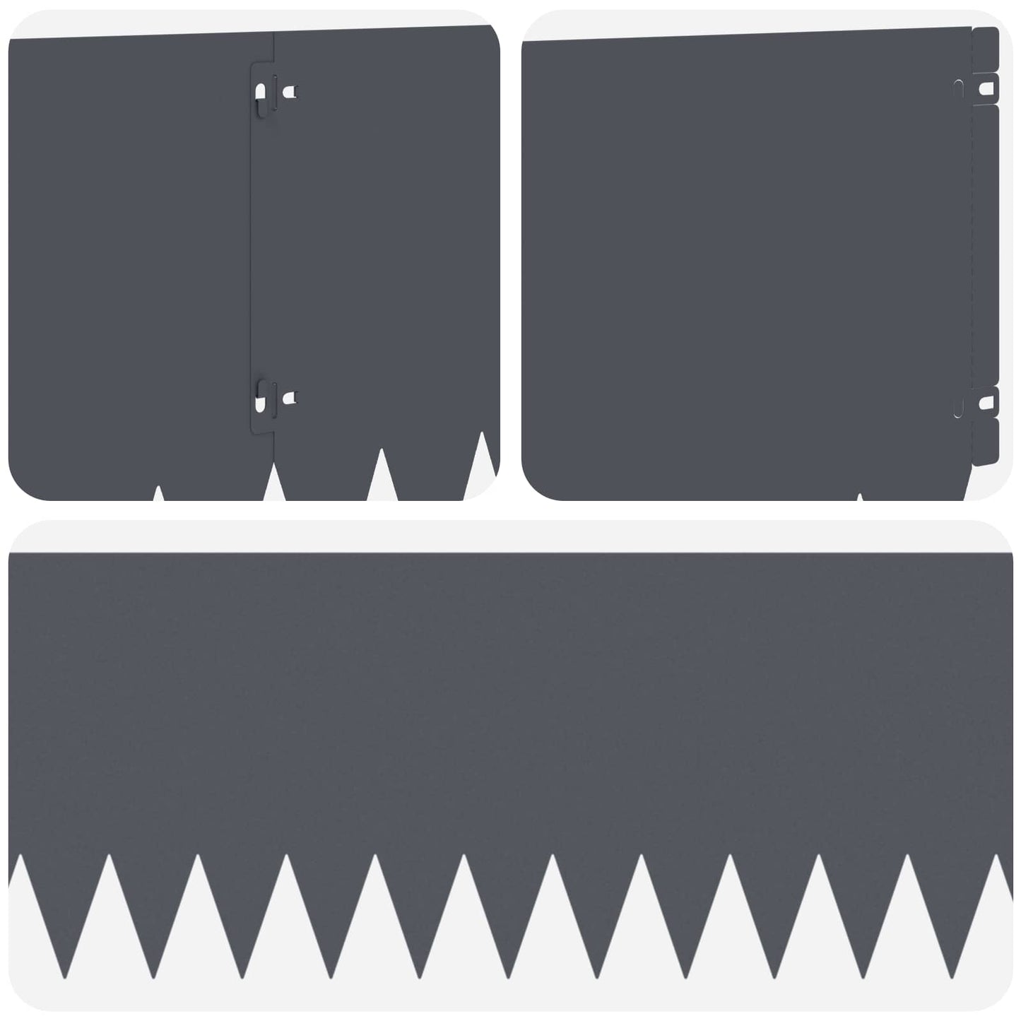 Lawn Edging 10 pcs 103 x 30 cm Steel Anthracite