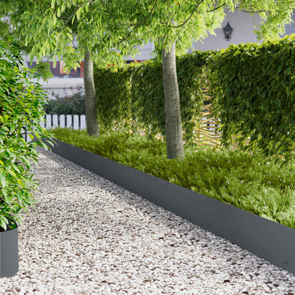 Lawn Edging 10 pcs 103 x 30 cm Steel Anthracite