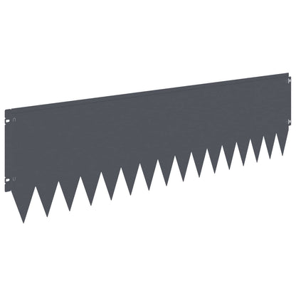 Lawn Edging 10 pcs 103 x 30 cm Steel Anthracite