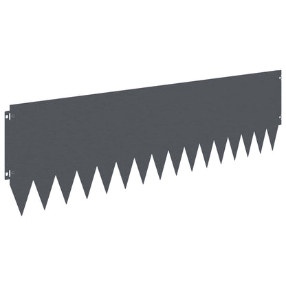 Lawn Edging 20 pcs 103 x 30 cm Steel Anthracite