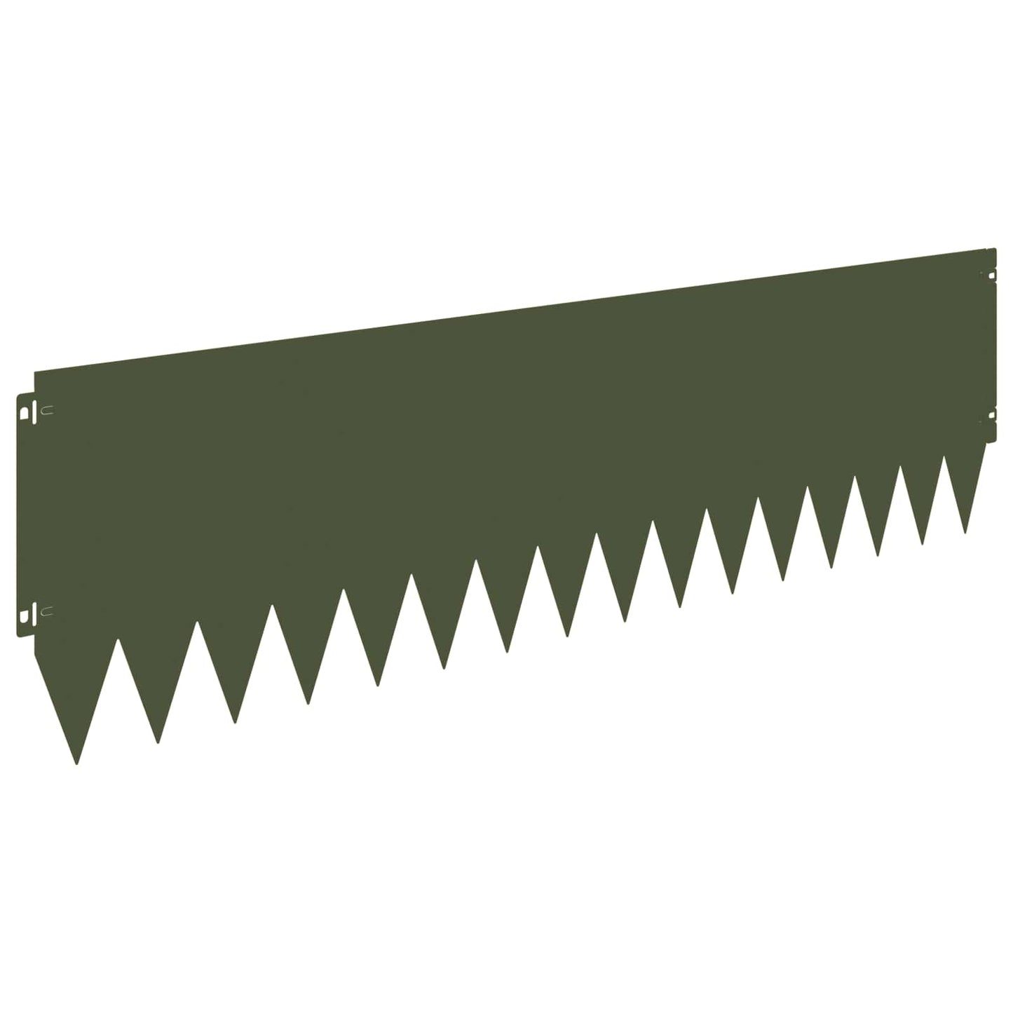 Lawn Edging 10 pcs 103 x 30 cm Steel Olive Green