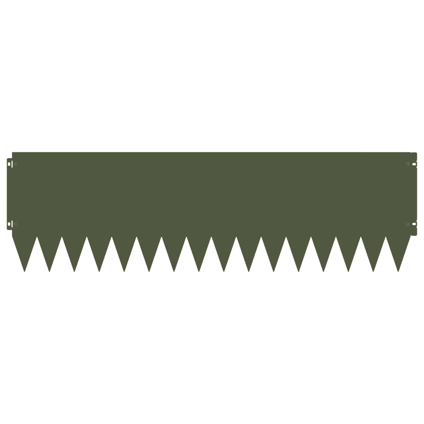 Lawn Edging 10 pcs 103 x 30 cm Steel Olive Green