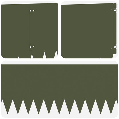 Lawn Edging 20 pcs 103 x 30 cm Steel Olive Green