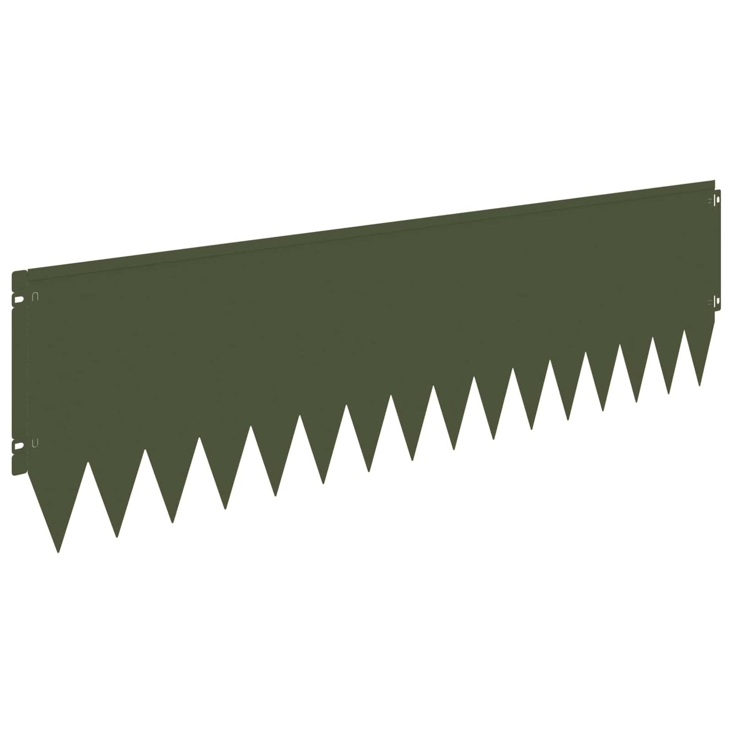 Lawn Edging 20 pcs 103 x 30 cm Steel Olive Green