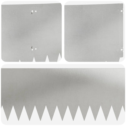 Lawn Edging 10 pcs 103 x 30 cm Steel Silver