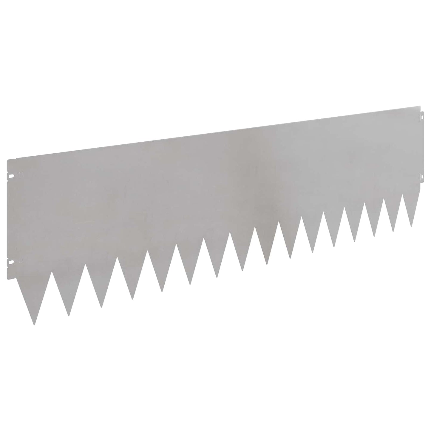 Lawn Edging 10 pcs 103 x 30 cm Steel Silver