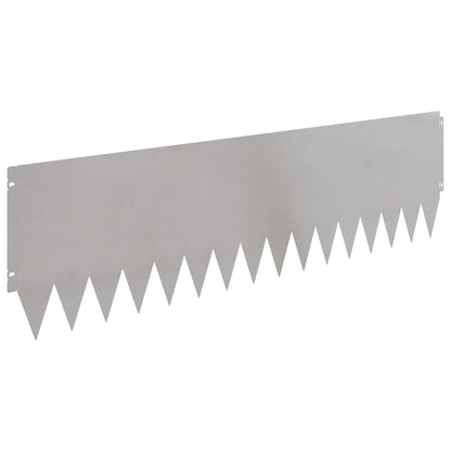 Lawn Edging 10 pcs 103 x 30 cm Steel Silver