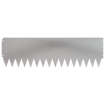 Lawn Edging 10 pcs 103 x 30 cm Steel Silver