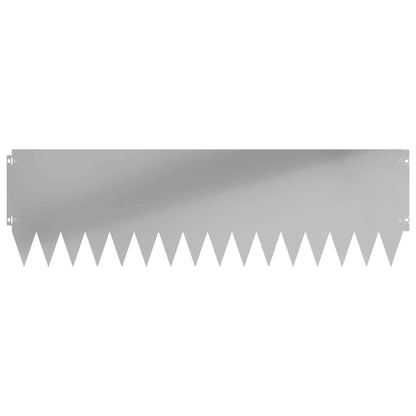 Lawn Edging 20 pcs 103 x 30 cm Steel Silver