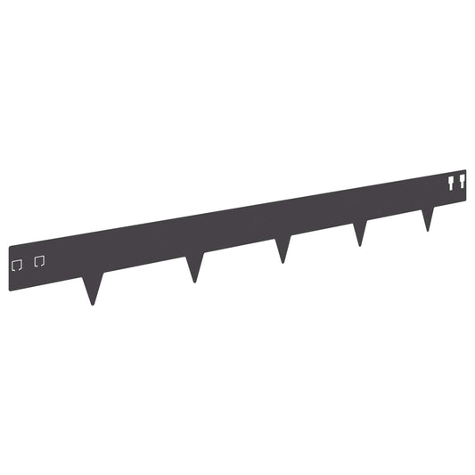 Lawn Edging 10 pcs 100 x 12 cm Steel Black
