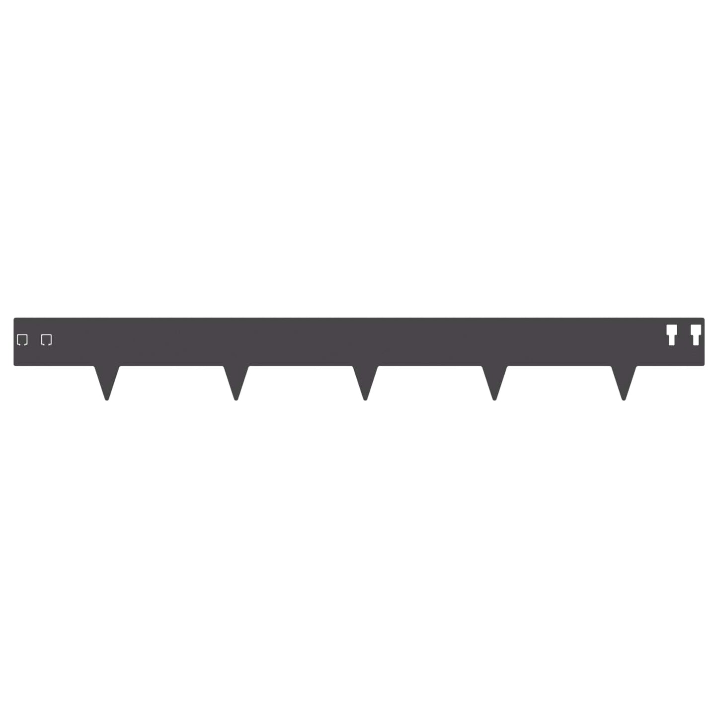 Lawn Edging 30 pcs 100 x 12 cm Steel Black