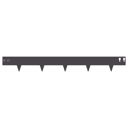 Lawn Edging 30 pcs 100 x 12 cm Steel Black