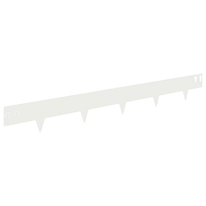 Lawn Edging 20 pcs 100 x 12 cm Steel White