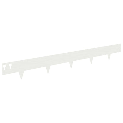 Lawn Edging 20 pcs 100 x 12 cm Steel White