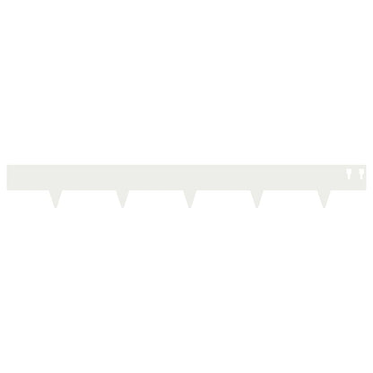 Lawn Edging 20 pcs 100 x 12 cm Steel White