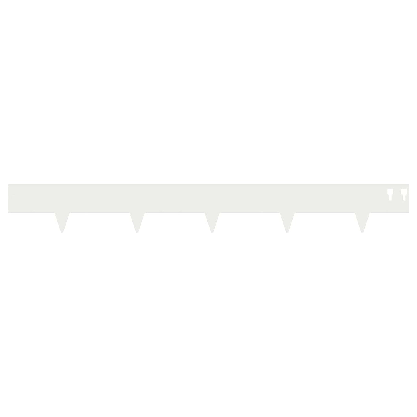 Lawn Edging 30 pcs 100 x 12 cm Steel White