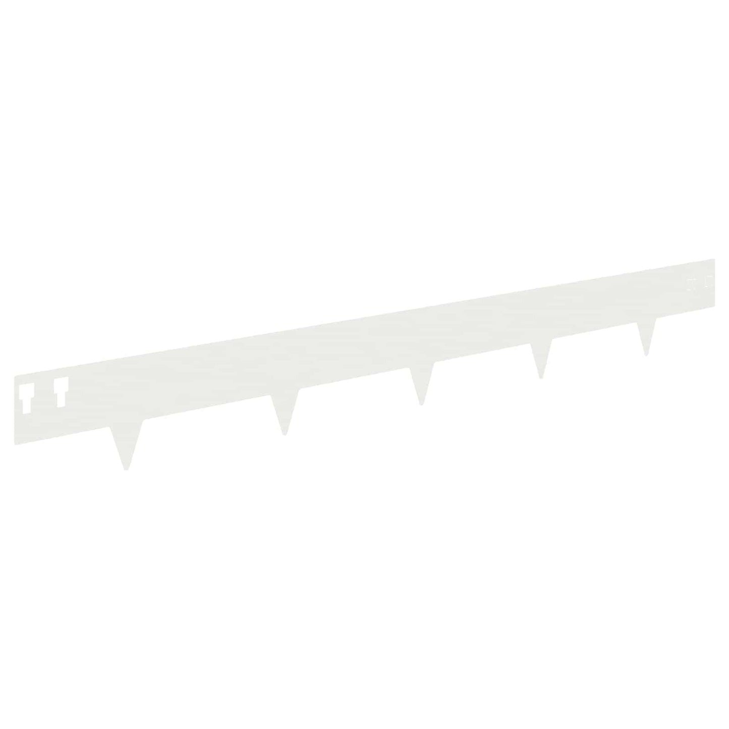 Lawn Edging 50 pcs 100 x 12 cm Steel White