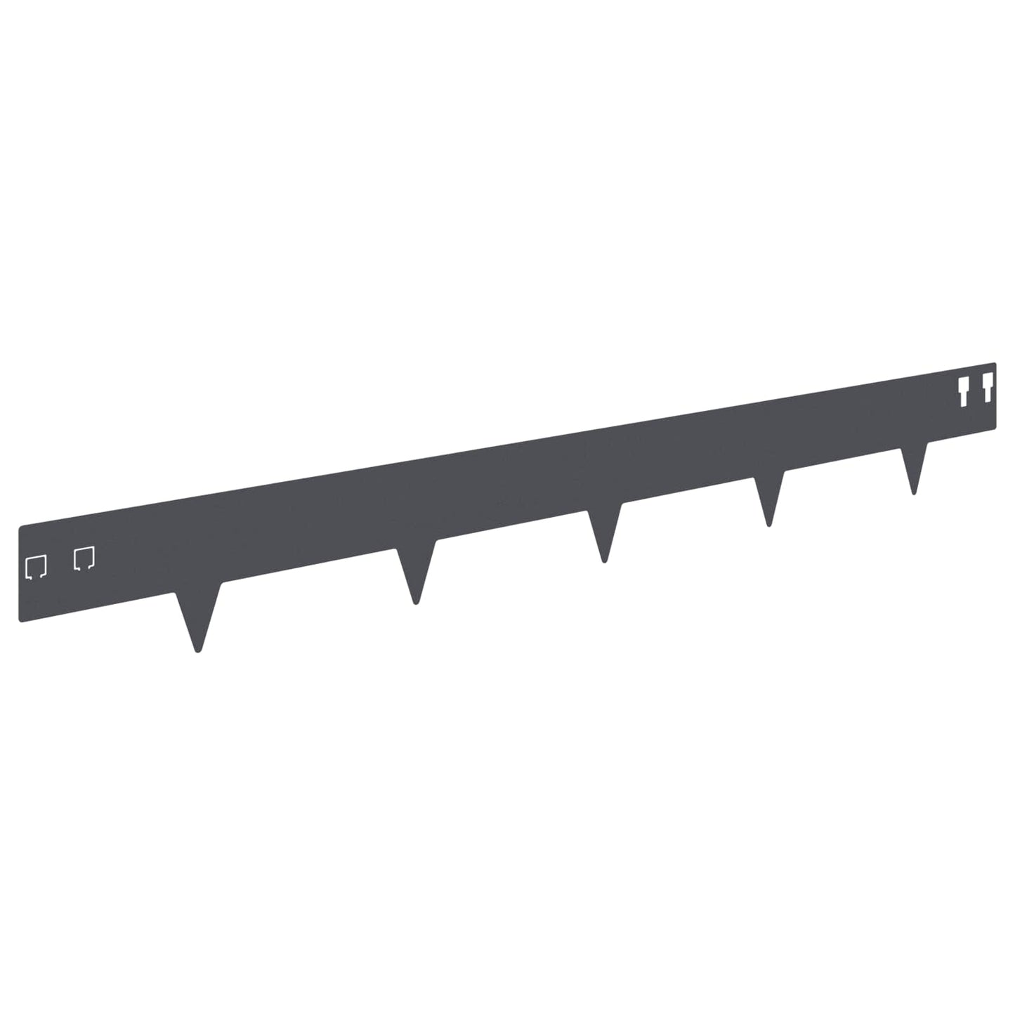 Lawn Edging 20 pcs 100 x 12 cm Steel Anthracite