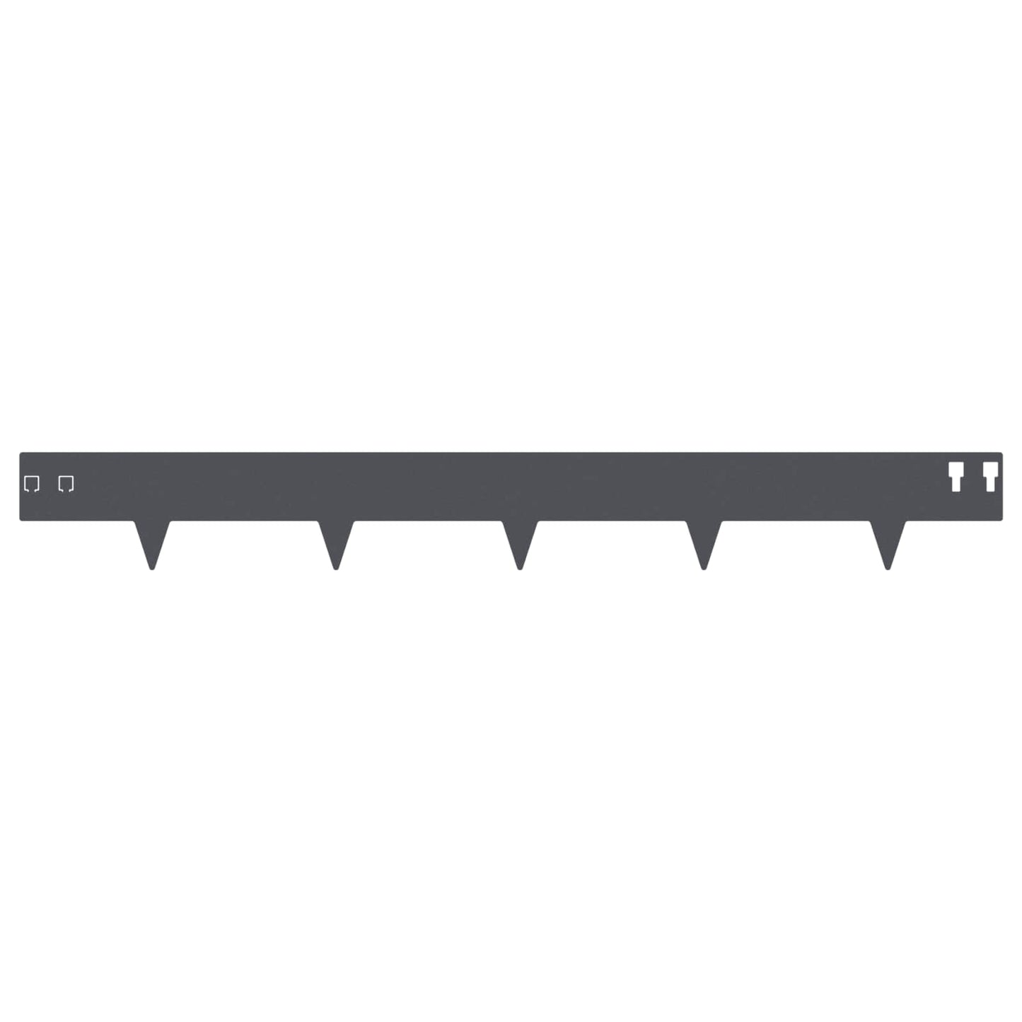Lawn Edging 50 pcs 100 x 12 cm Steel Anthracite