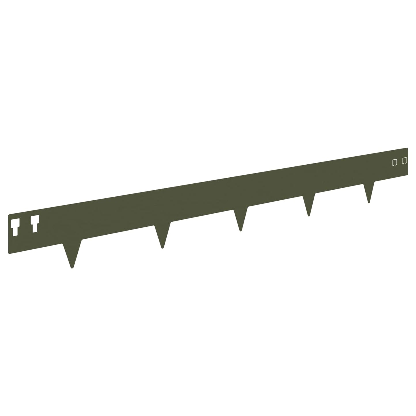 Lawn Edging 20 pcs 100 x 12 cm Steel Olive Green