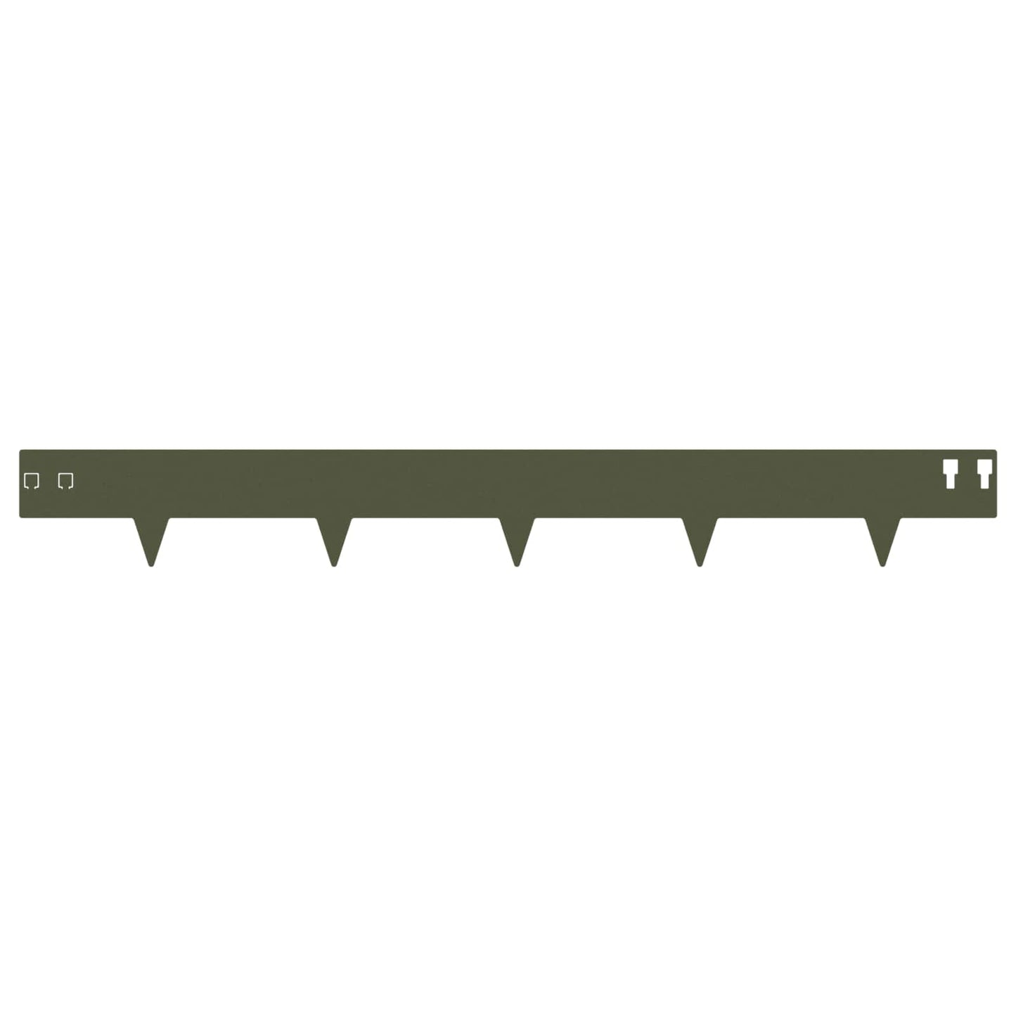 Lawn Edging 20 pcs 100 x 12 cm Steel Olive Green