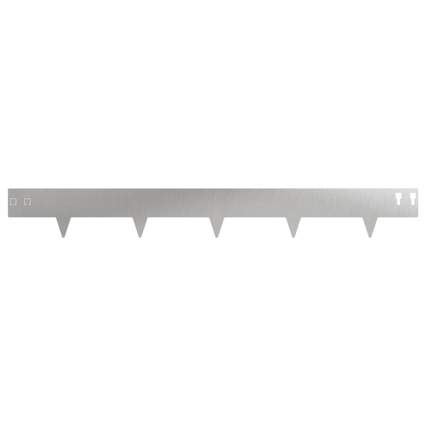 Lawn Edging 20 pcs 100 x 12 cm Steel Silver