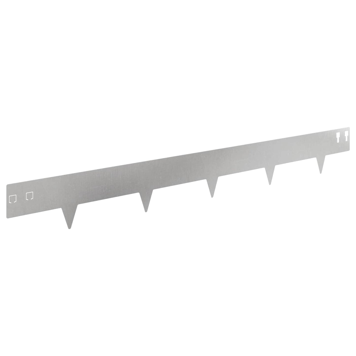 Lawn Edging 50 pcs 100 x 12 cm Steel Silver