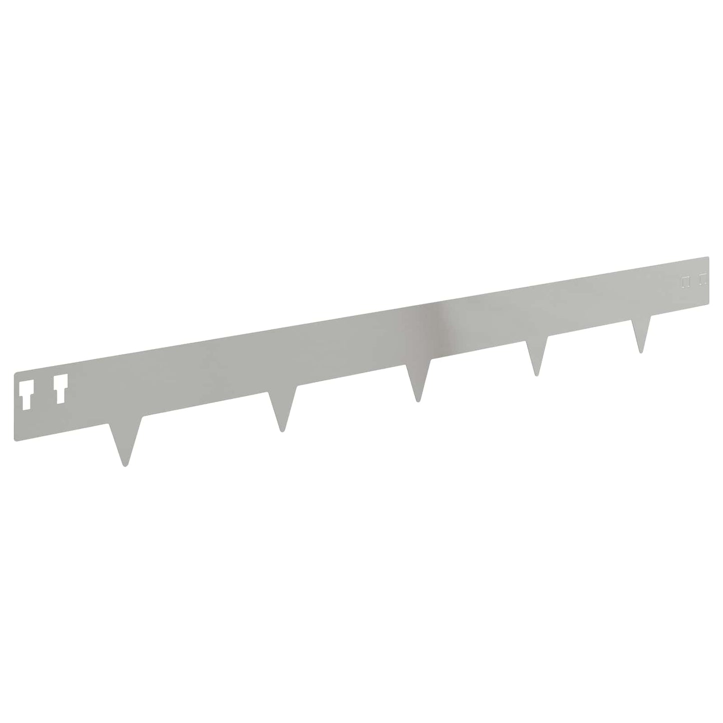 Lawn Edging 20 pcs 100 x 12 cm Steel Silver