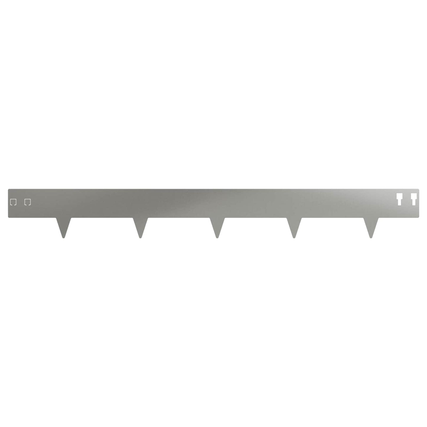 Lawn Edging 30 pcs 100 x 12 cm Steel Silver