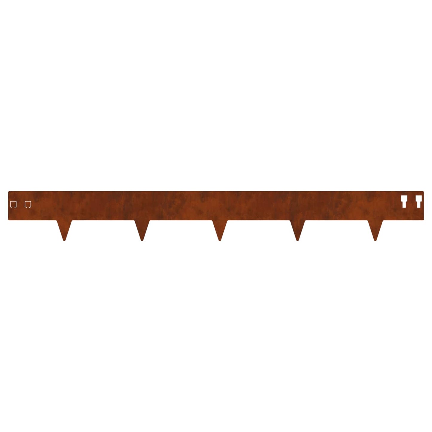Lawn Edging 30 pcs 100 x 12 cm Steel Rusty