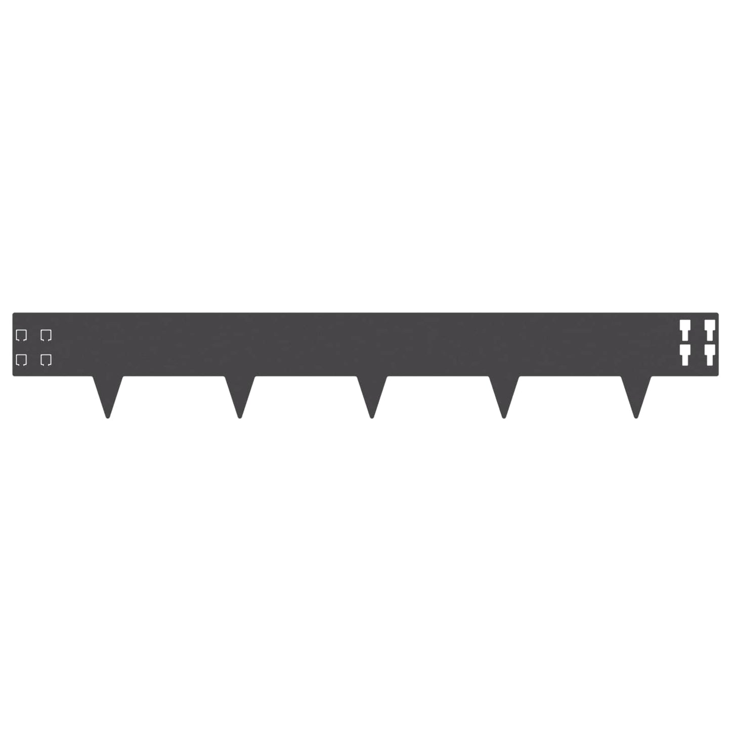 Lawn Edging 30 pcs 100 x 15 cm Steel Black
