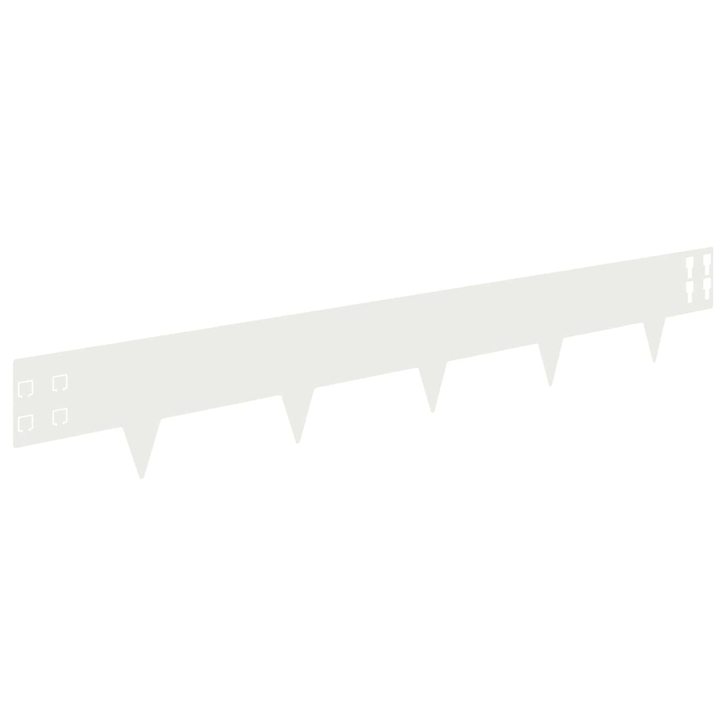 Lawn Edging 20 pcs 100 x 15 cm Steel White