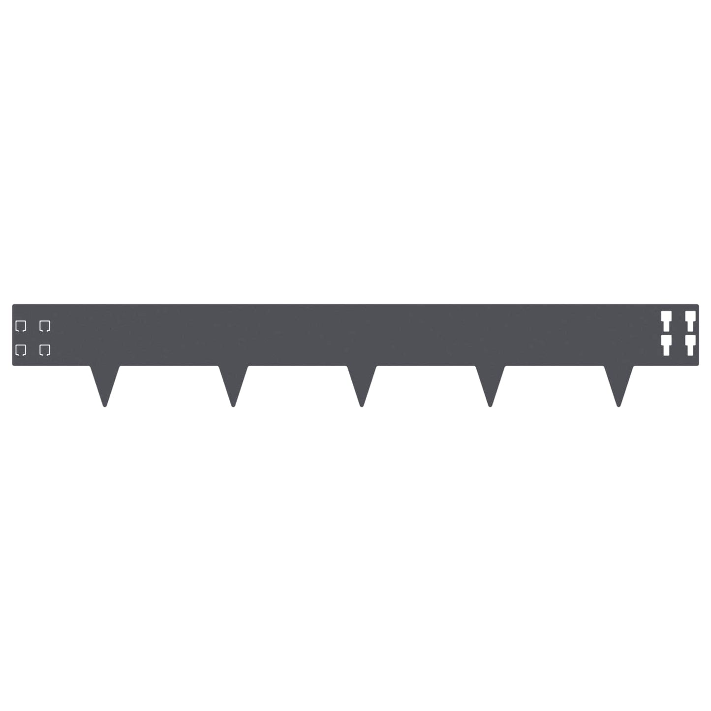 Lawn Edging 50 pcs 100 x 15 cm Steel Anthracite