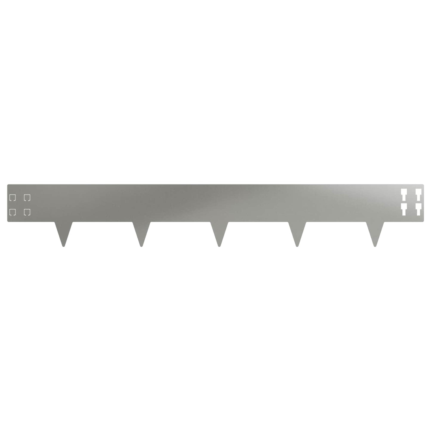 Lawn Edging 20 pcs 100 x 15 cm Steel Silver