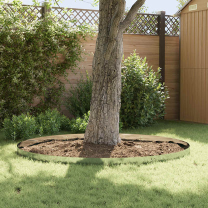 Lawn Edging 30 pcs 100 x 15 cm Steel Silver