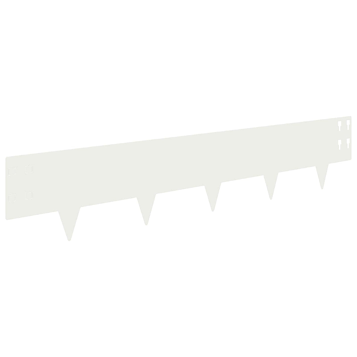 Lawn Edging 30 pcs 100 x 20 cm Steel White
