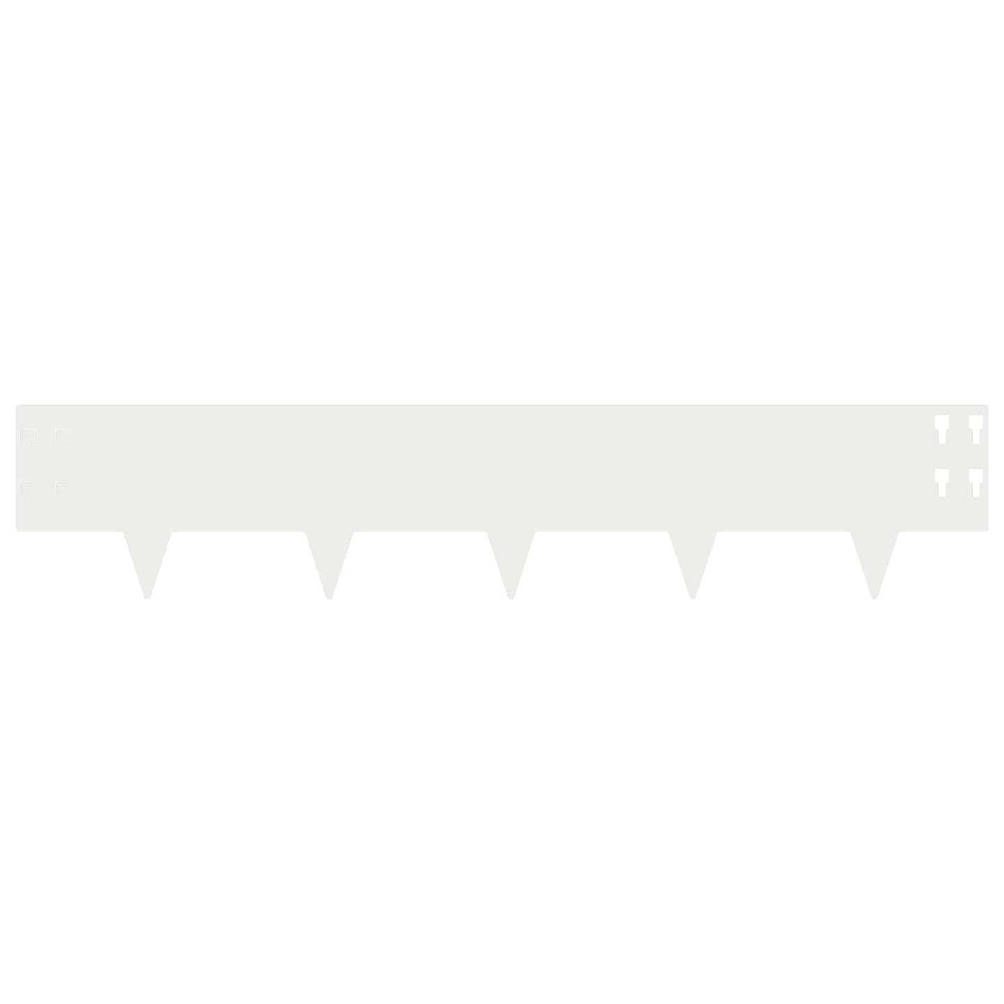 Lawn Edging 50 pcs 100 x 20 cm Steel White