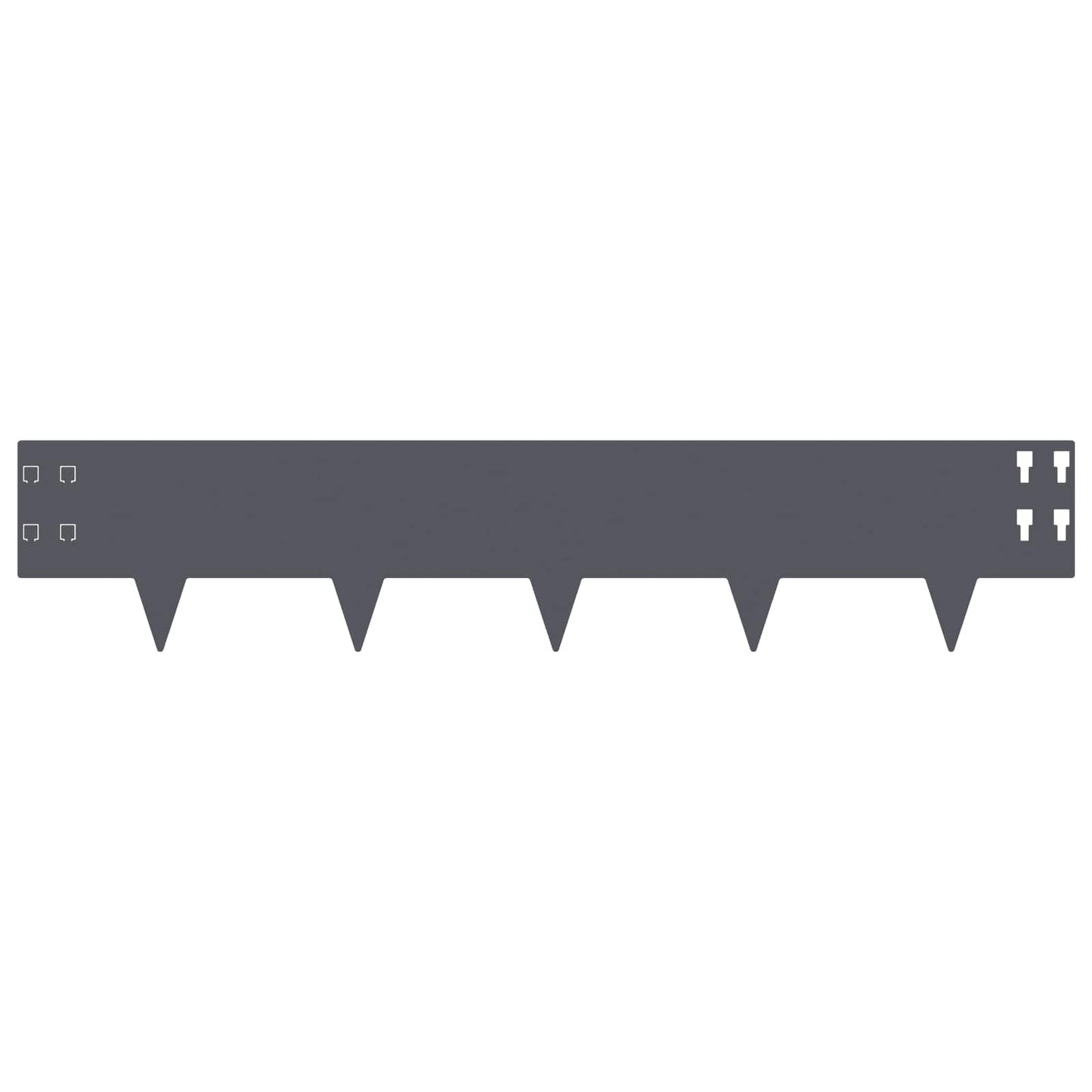 Lawn Edging 10 pcs 100 x 20 cm Steel Anthracite