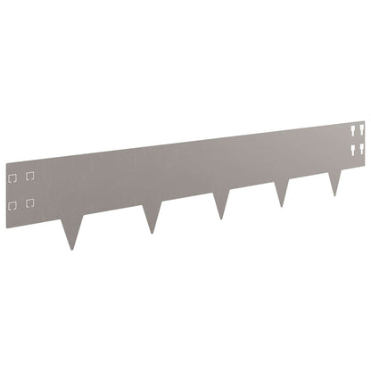 Lawn Edging 30 pcs 100 x 20 cm Steel Rusty