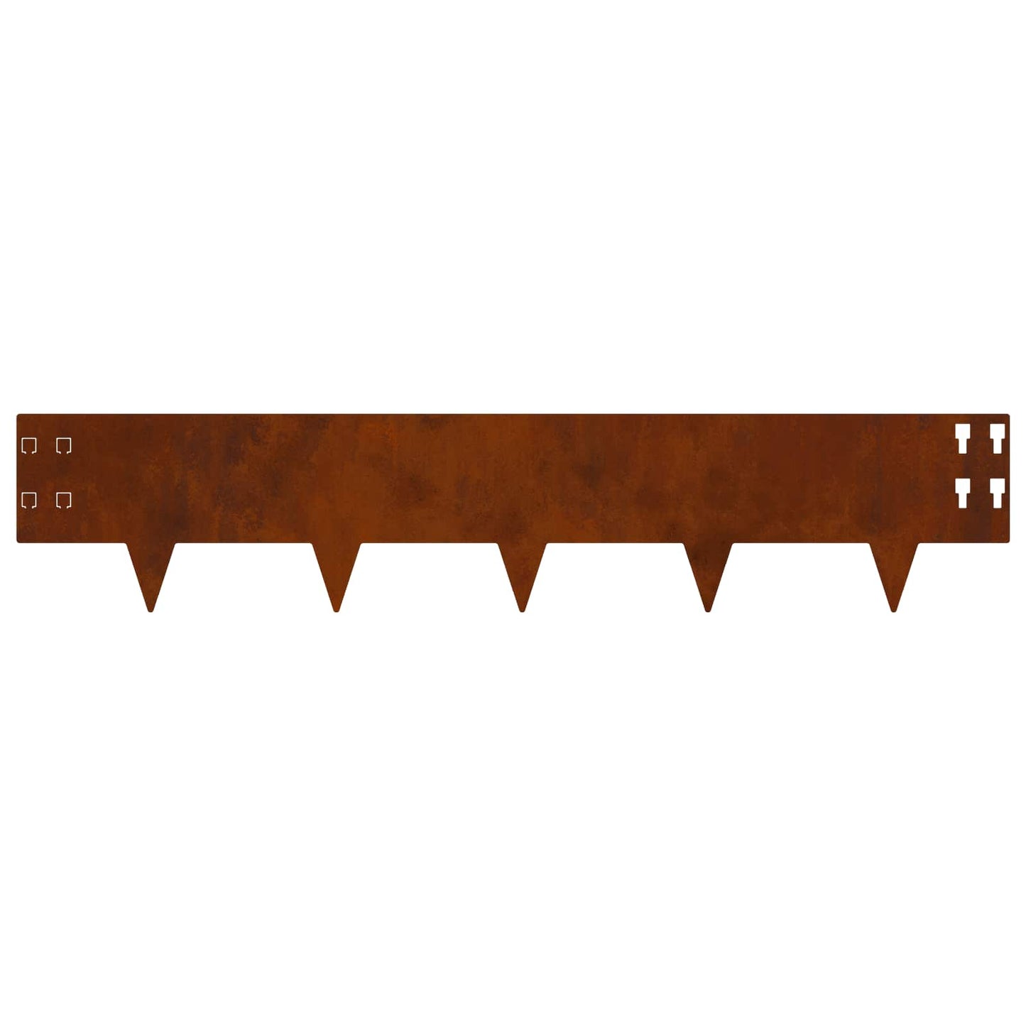 Lawn Edging 30 pcs 100 x 20 cm Steel Rusty