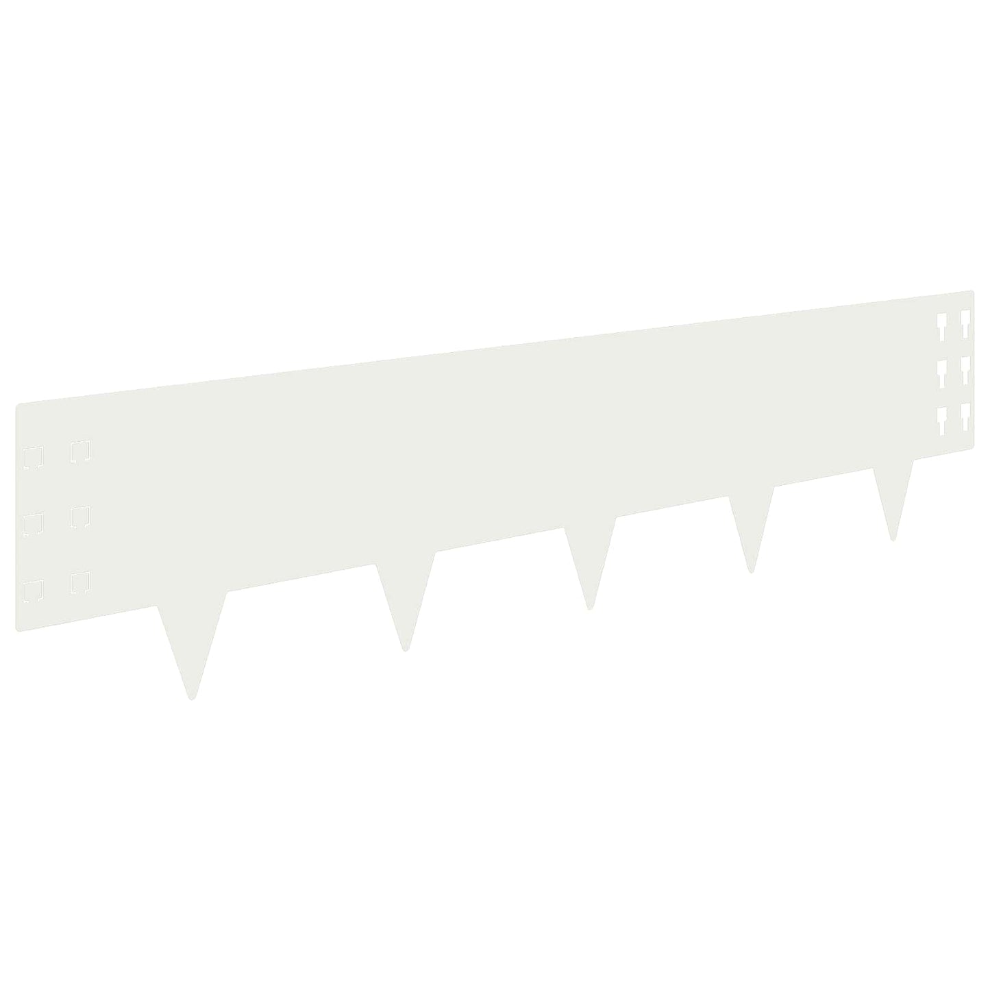 Lawn Edging 20 pcs 100 x 25 cm Steel White