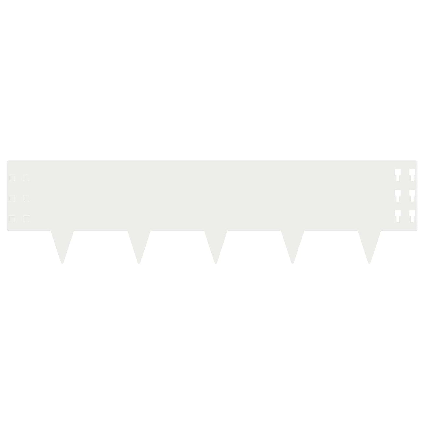 Lawn Edging 20 pcs 100 x 25 cm Steel White