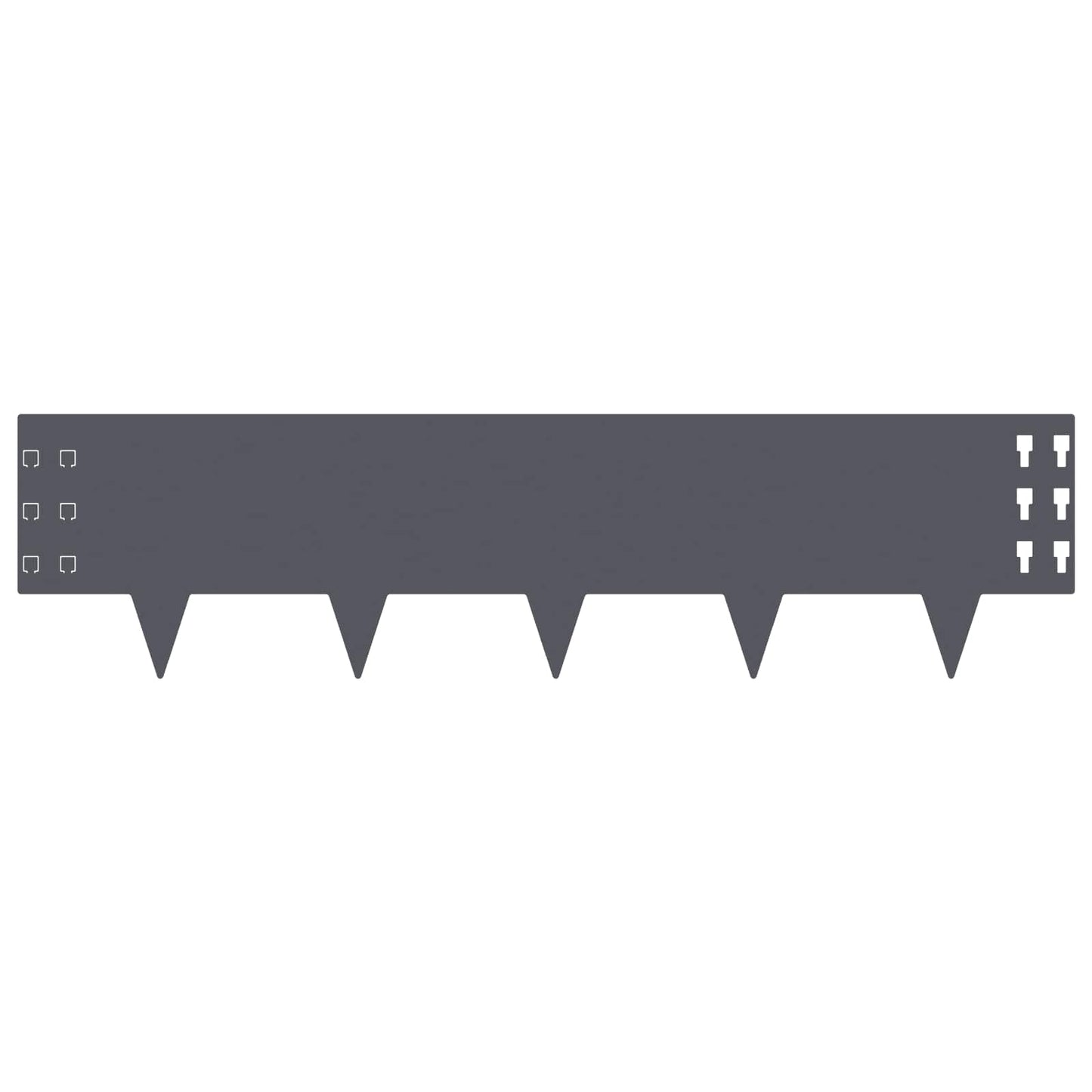 Lawn Edging 10 pcs 100 x 25 cm Steel Anthracite