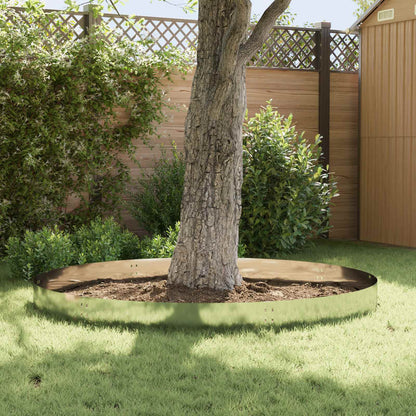 Lawn Edging 30 pcs 100 x 25 cm Steel Silver