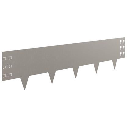 Lawn Edging 30 pcs 100 x 25 cm Steel Rusty